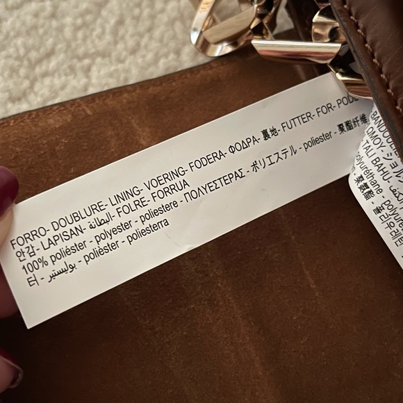 [ZARA] LEATHER CROSSBODY BAG WITH CHAIN - Picture 7 of 7